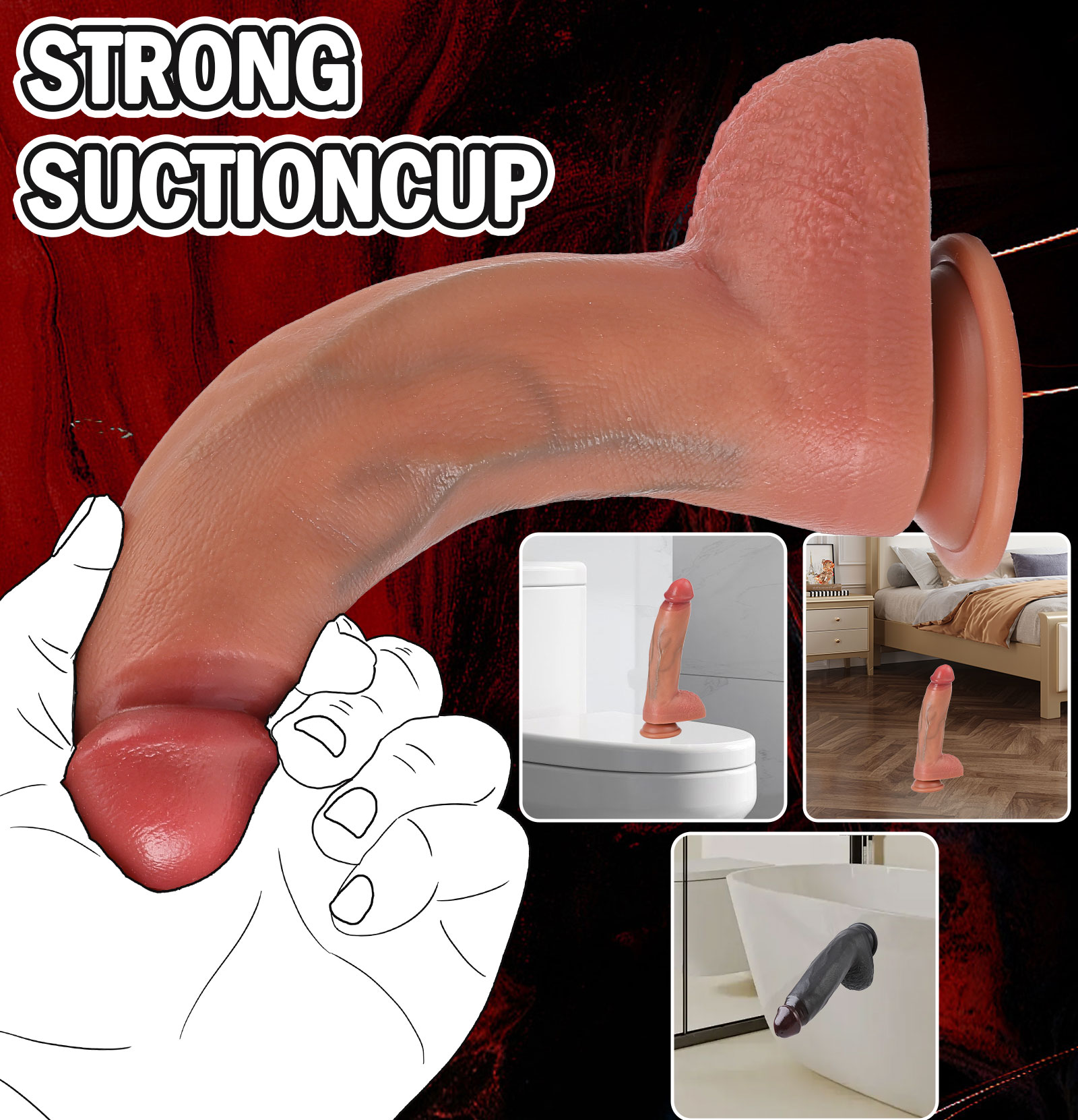 Double Layer Liquid Silicone Dildo for Female Dildo and Anal Plug Dildo for Female Sex Toys - Image 11