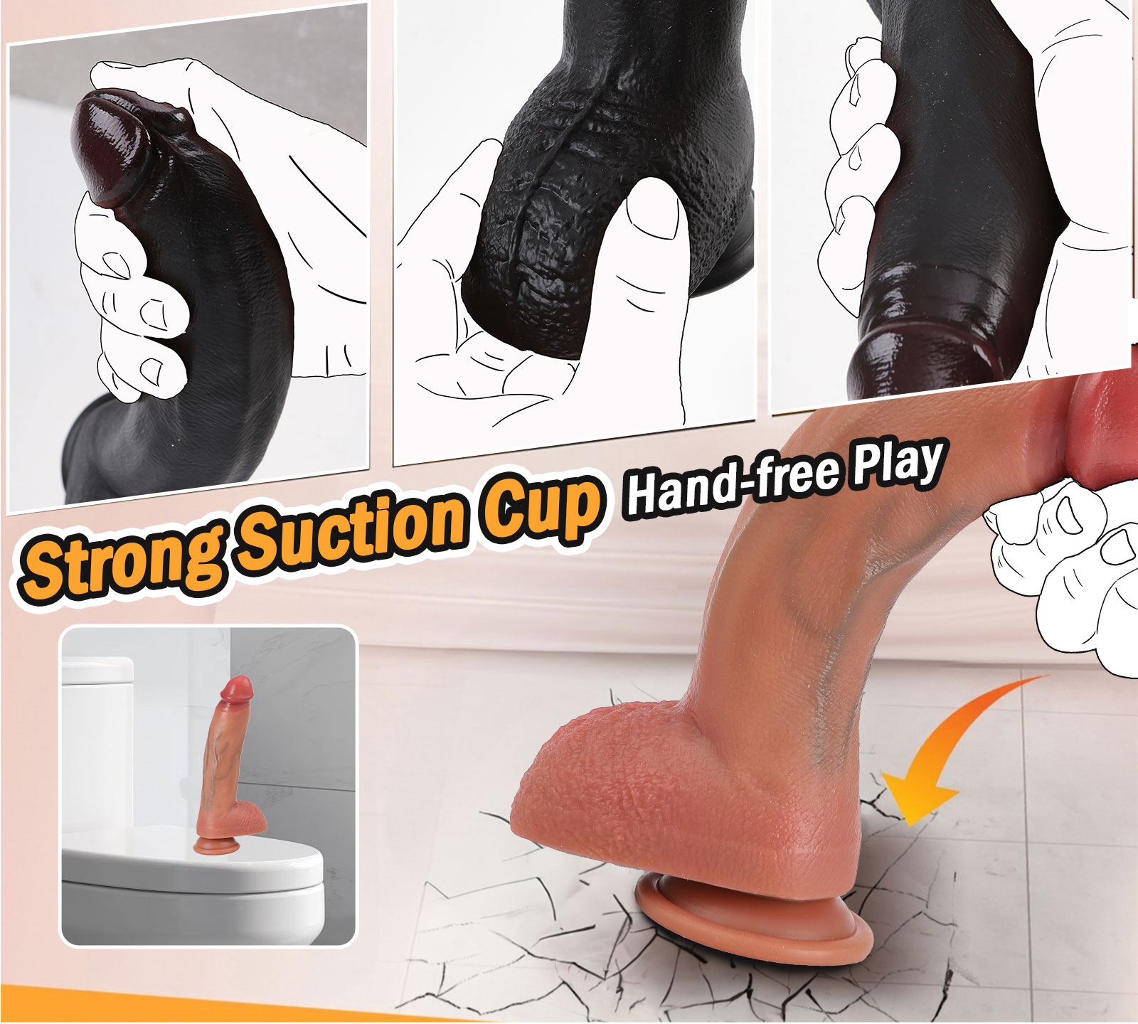 Double Layer Liquid Silicone Dildo for Female Dildo and Anal Plug Dildo for Female Sex Toys - Image 4